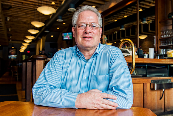 Ann Arbor DDA member Roger Hewitt at Red Hawk