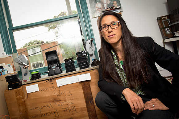 Leslie Raymond at the Ann Arbor Film Festival office