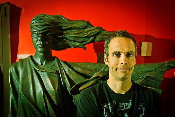 Sculptor Tad McKillop in his Ann Arbor studio