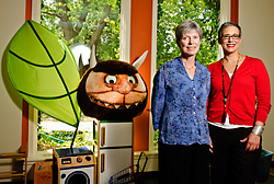 Teresa Angelini and Fran Loosen at Summers-Knoll School