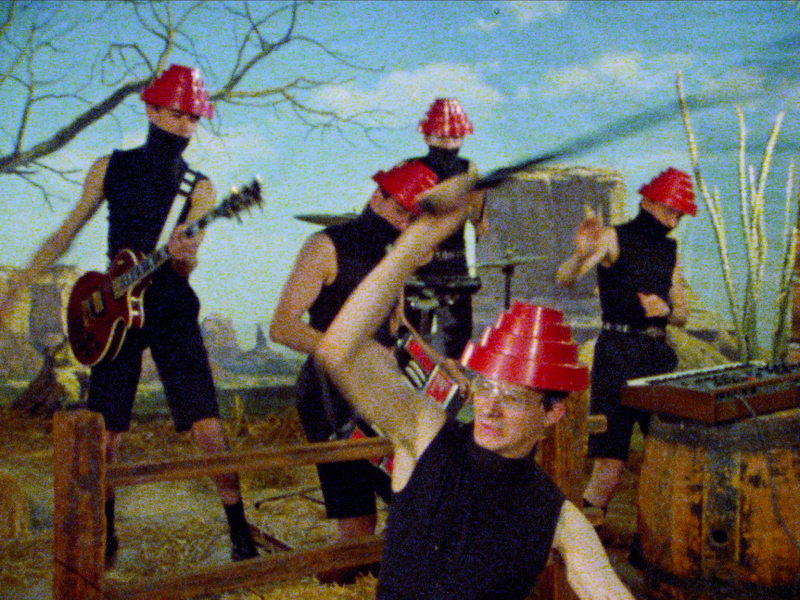 A still from "50 Years of De-Evolution: The Restored Films of Devo (1976-1984)," which will screen at the 63rd Ann Arbor Film Festival.