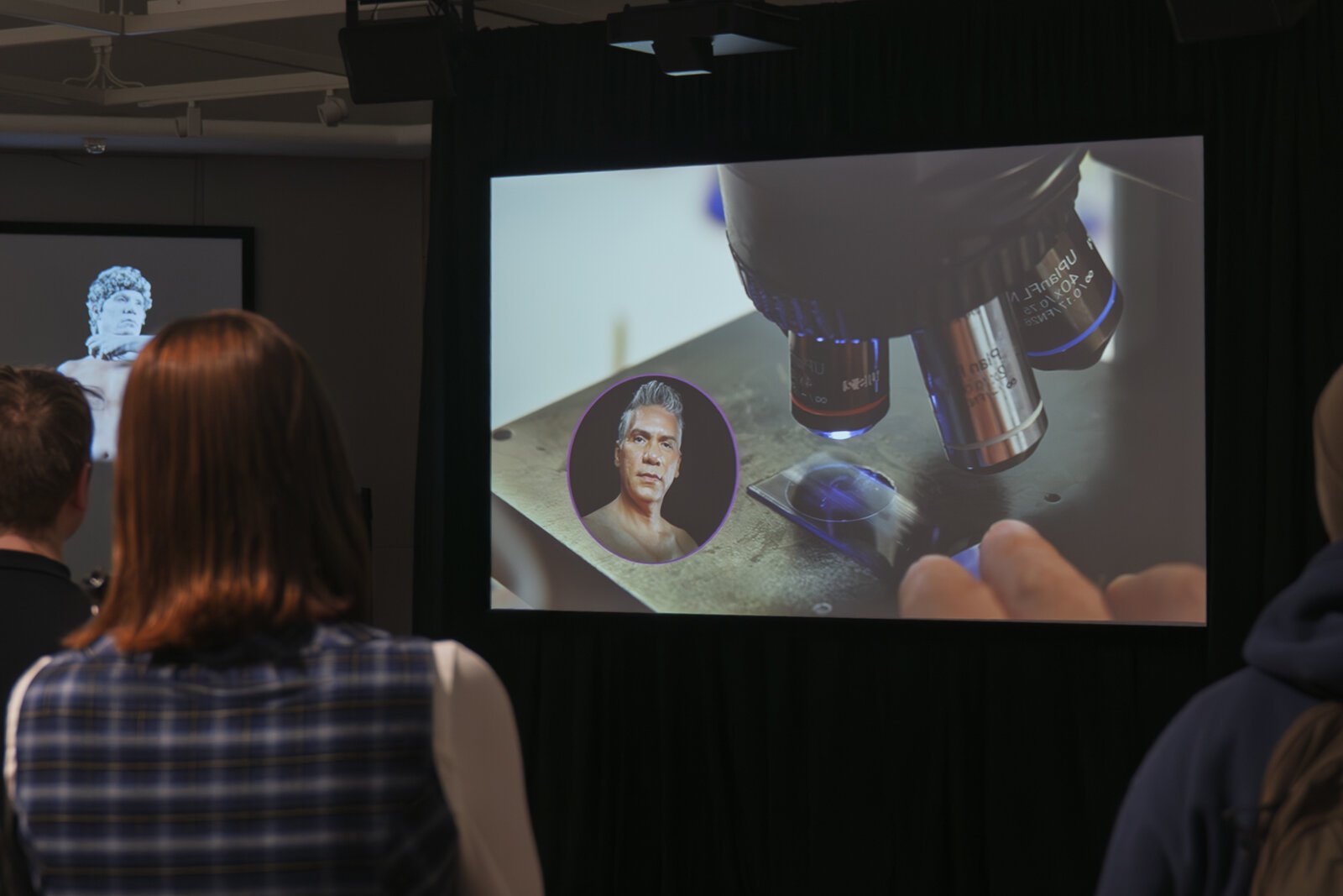 An installation in Rogério Pinto's show, "Colorism."