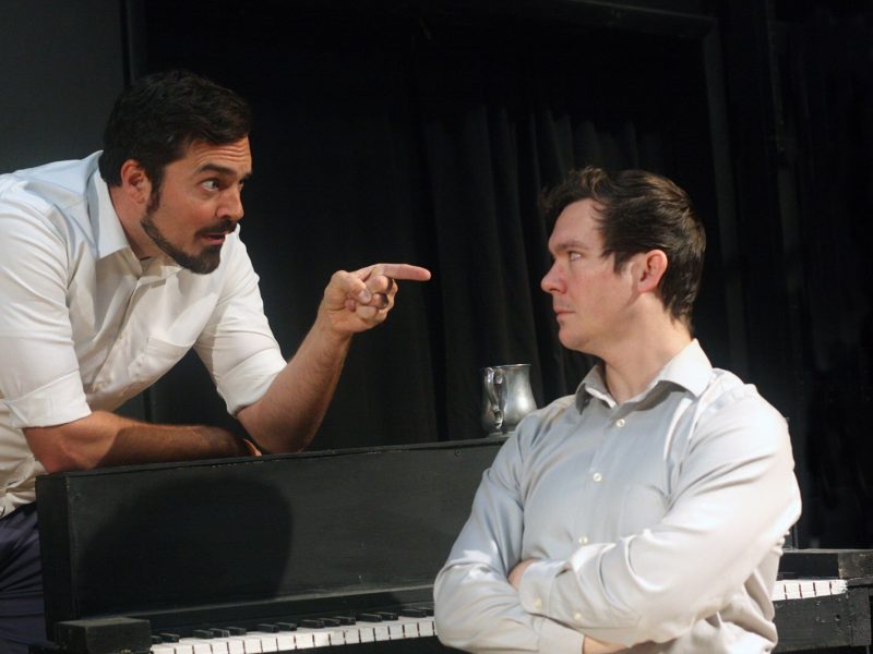 Chris Grimm as Enrico Fermi and Greg Kovas as Werner Heisenberg in "Last Summer."