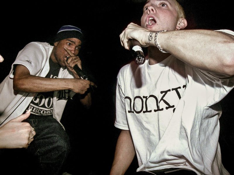 Proof and Eminem photographed by Doug Coombe in 1999.