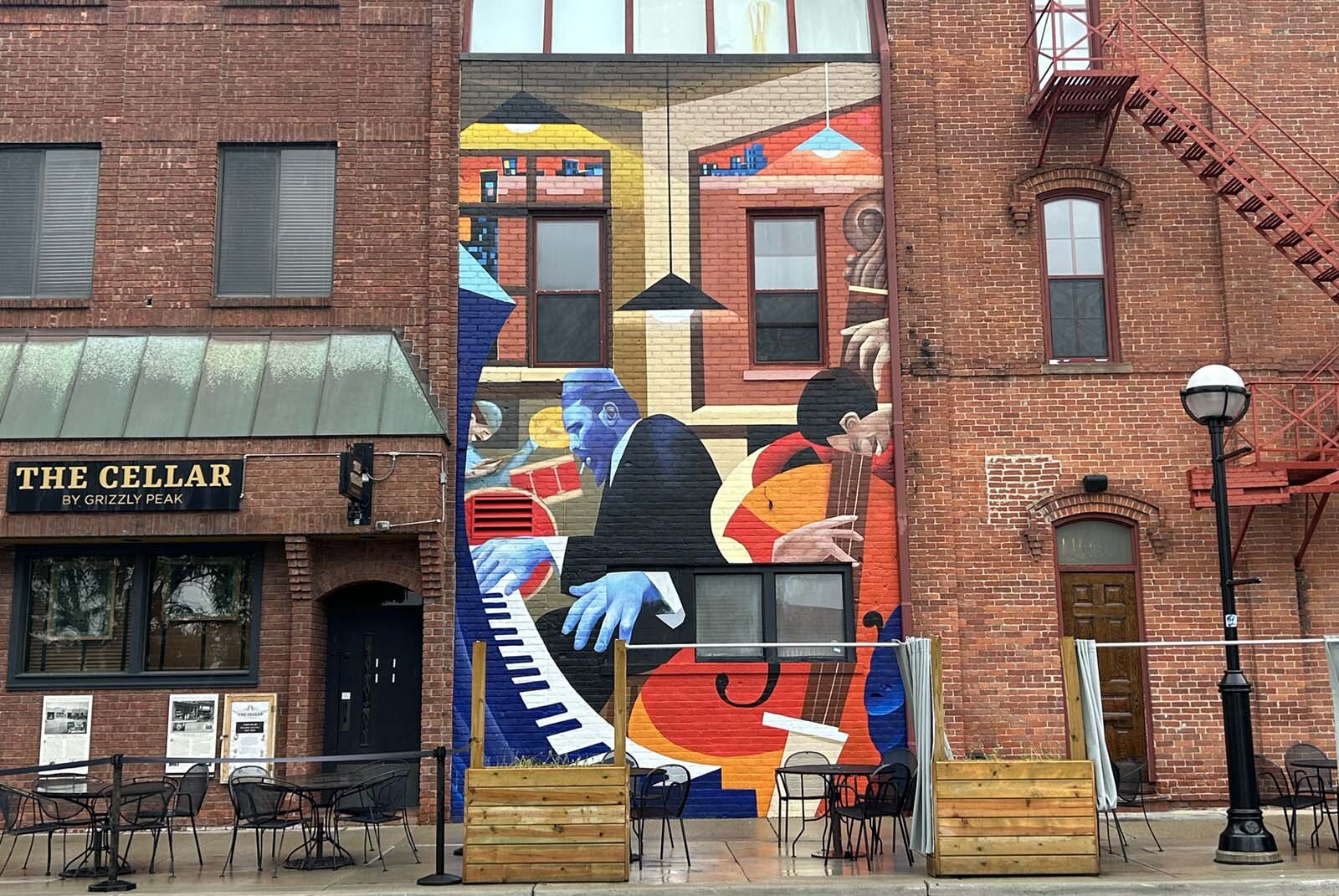 Brian Whitfield's new mural at 122 W. Washington St. in Ann Arbor.