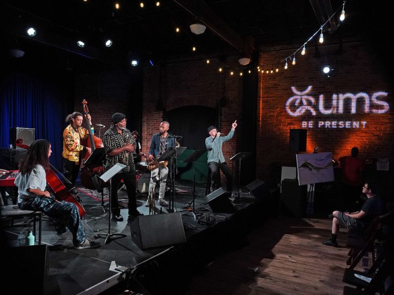 An event at the Ypsilanti Freighthouse during a previous UMS residency.