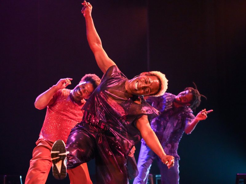 LaTasha Barnes (center, flanked by Lee Holland Jr. and Alain Lauture) is the creator of "The Jazz Continuum."