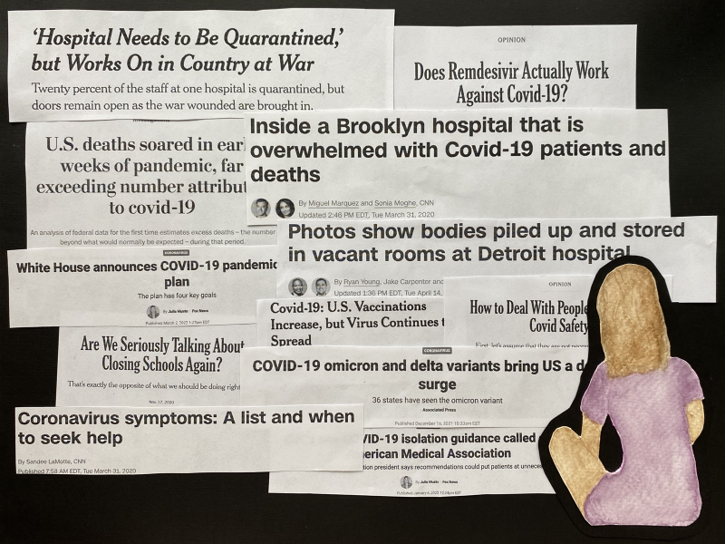 "blaring silence" by Lola Khasnabis Upton.