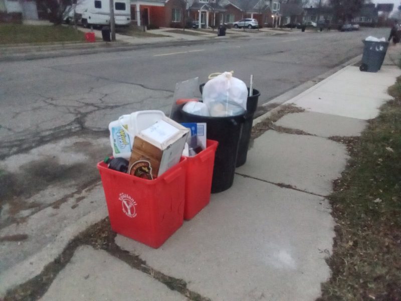 A photo from student Tyler Chavez's series on litter and community pride in Ypsilanti.