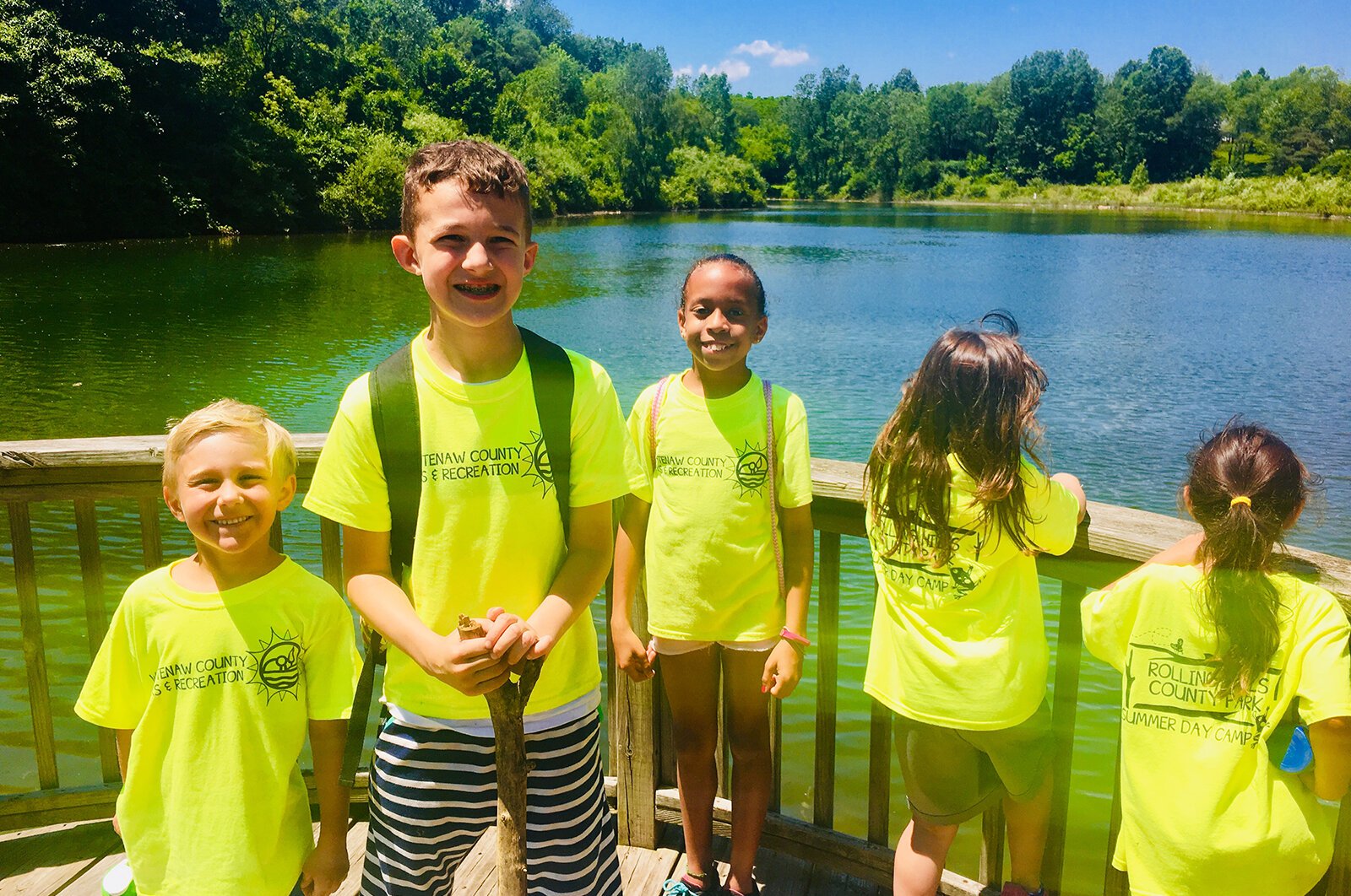 Participants in Washtenaw County's Rolling Hills Day Camp in 2019.