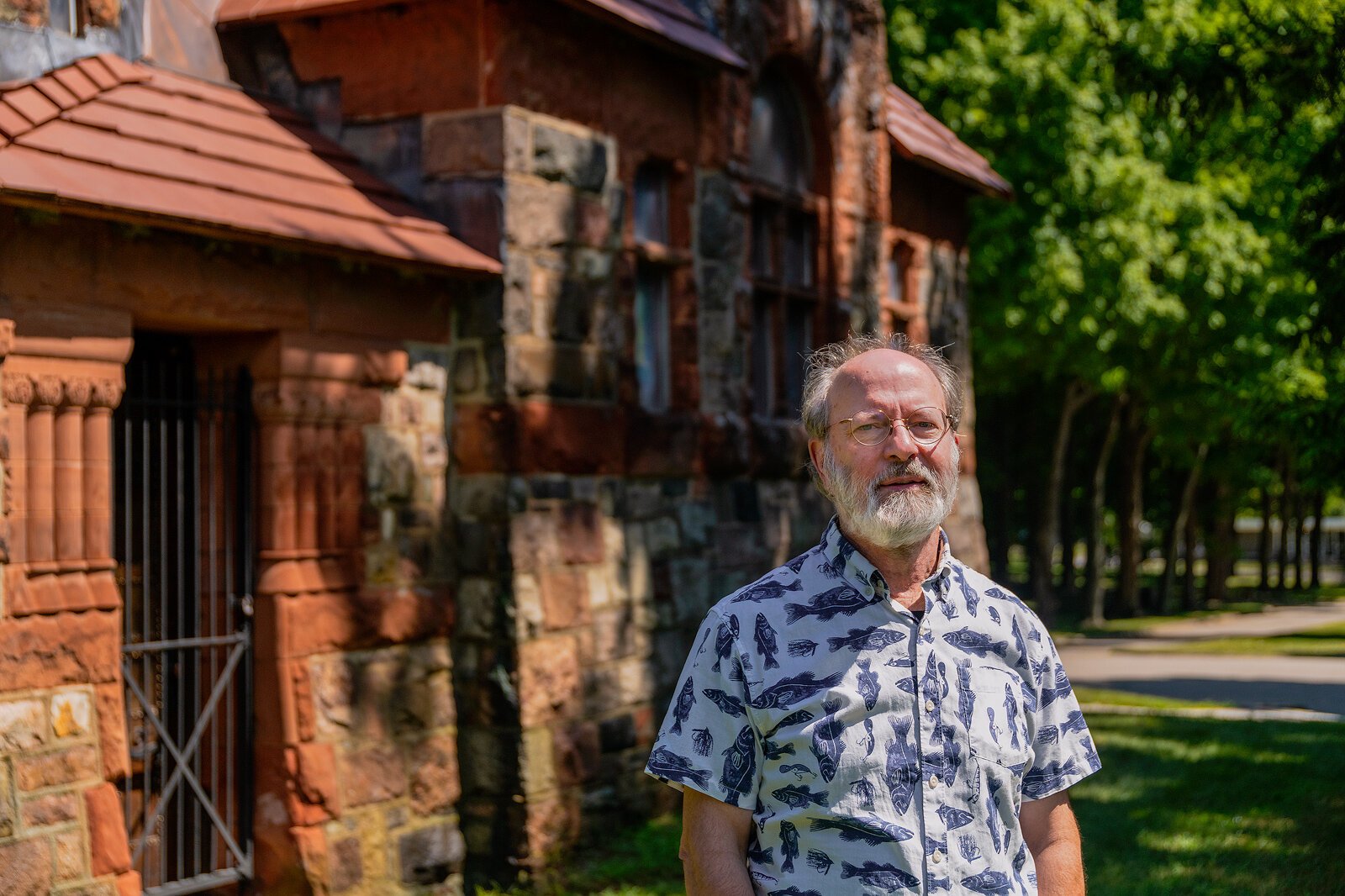 Barry LaRue at Starkweather Memorial Chapel.