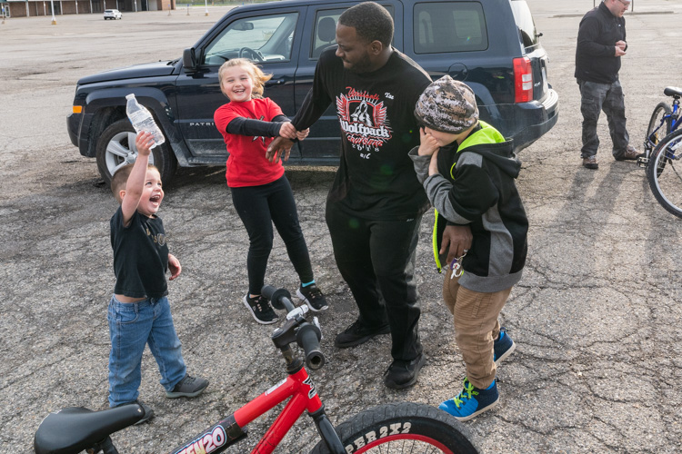 The Wolfpack Cruiserz 2019 kickoff ride meetup at Gault Village.