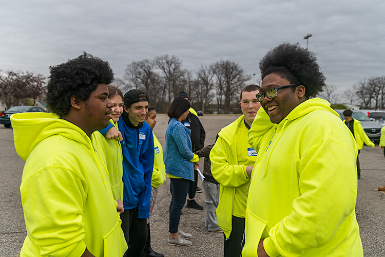 Y-Fi's Red Rover event at the YCHS parking lot.