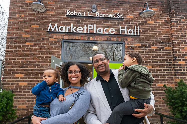 Shelbie and Hasani Ali with children Asa and Azi.