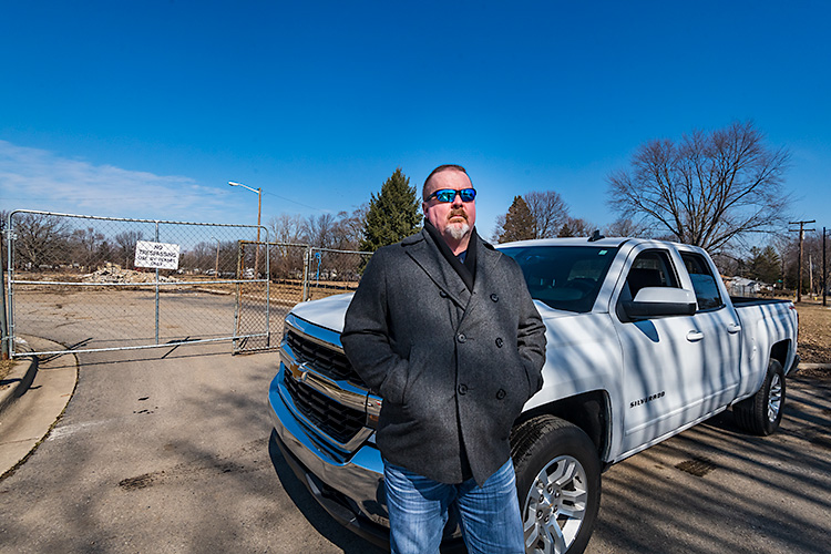 Glen Fitzhugh at the former site of Kettering Elementary in Sugarbrook