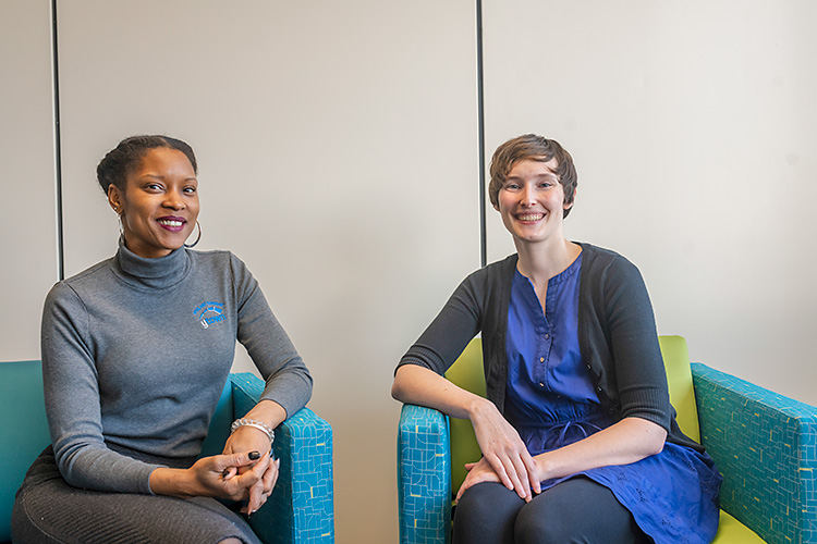 Crystal Campbell and Ypsi Township planning and development coordinator Charlotte Wilson