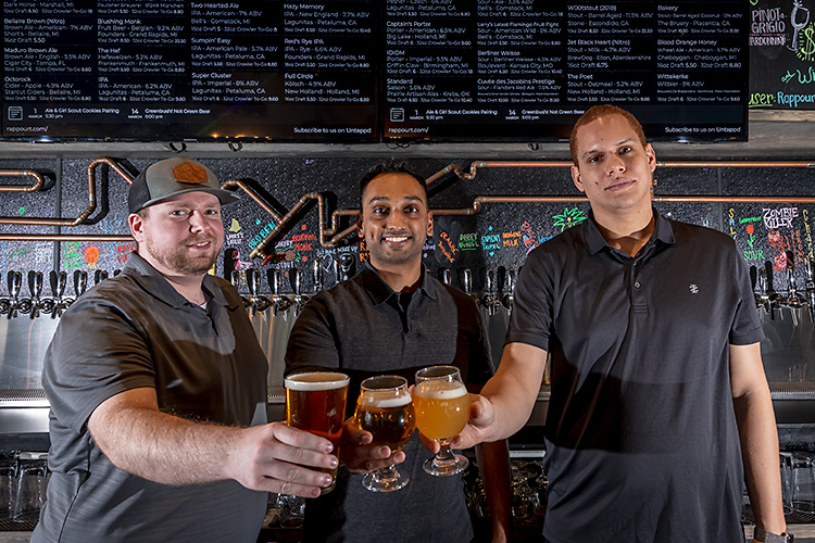 Jeremiah Juncker, Swetang Patel and Brandon Hammond at Rappourt