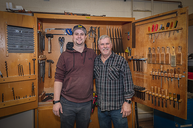 Linc-Bots lead mentor Richard Roe with his father Rick Roe