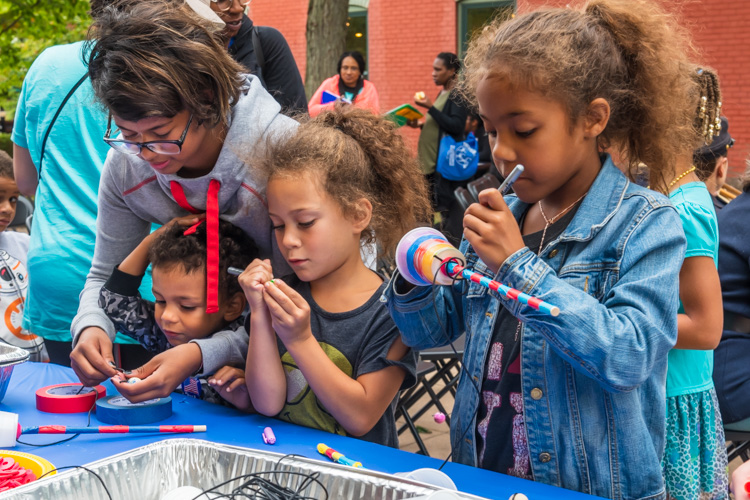 Anniversary festivities at YDL's downtown branch.