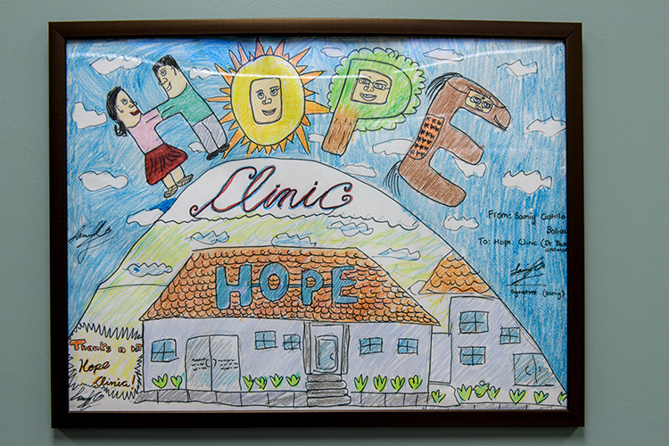 A thank you drawing from a Hope Clinic client.