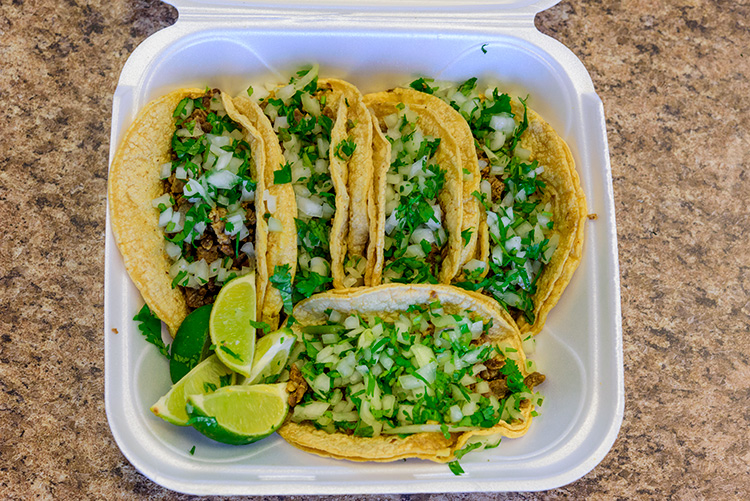 La Torre Taqueria's beef tacos.