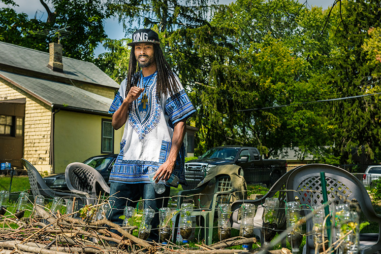 Noah Rucker at the Parkridge Community Garden