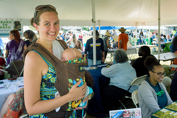Gillian Ream Gainsley and her son Alex at Parkridge Summer Festival.
