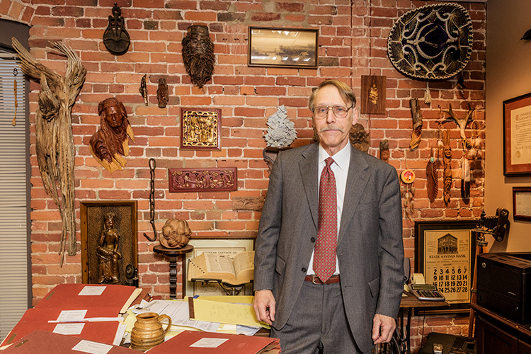 Kiwanis spokesman Dan Dever at his downtown Ann Arbor law office