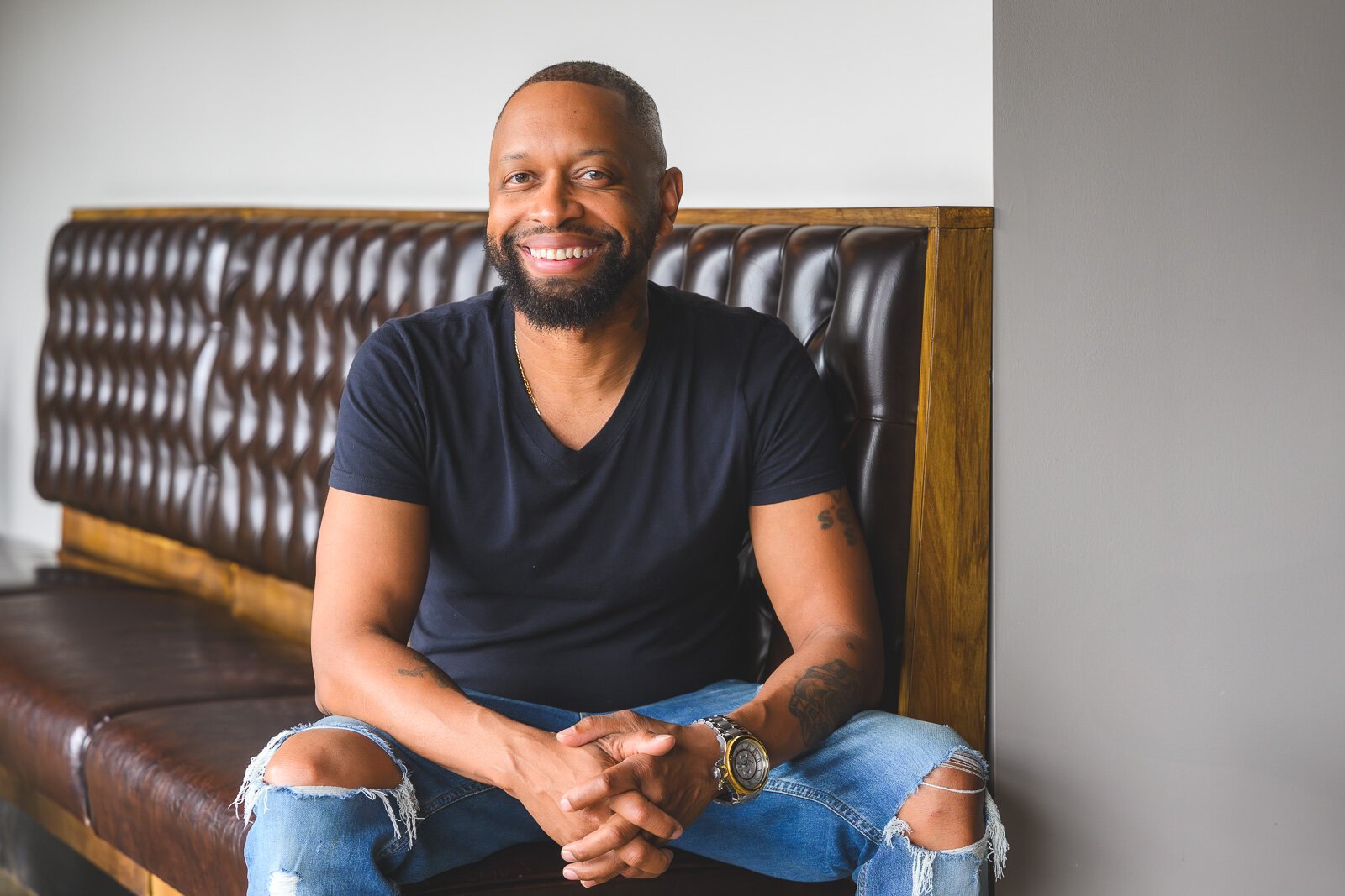 Darius Smith at the Food Folks Fun studio in Ypsilanti.