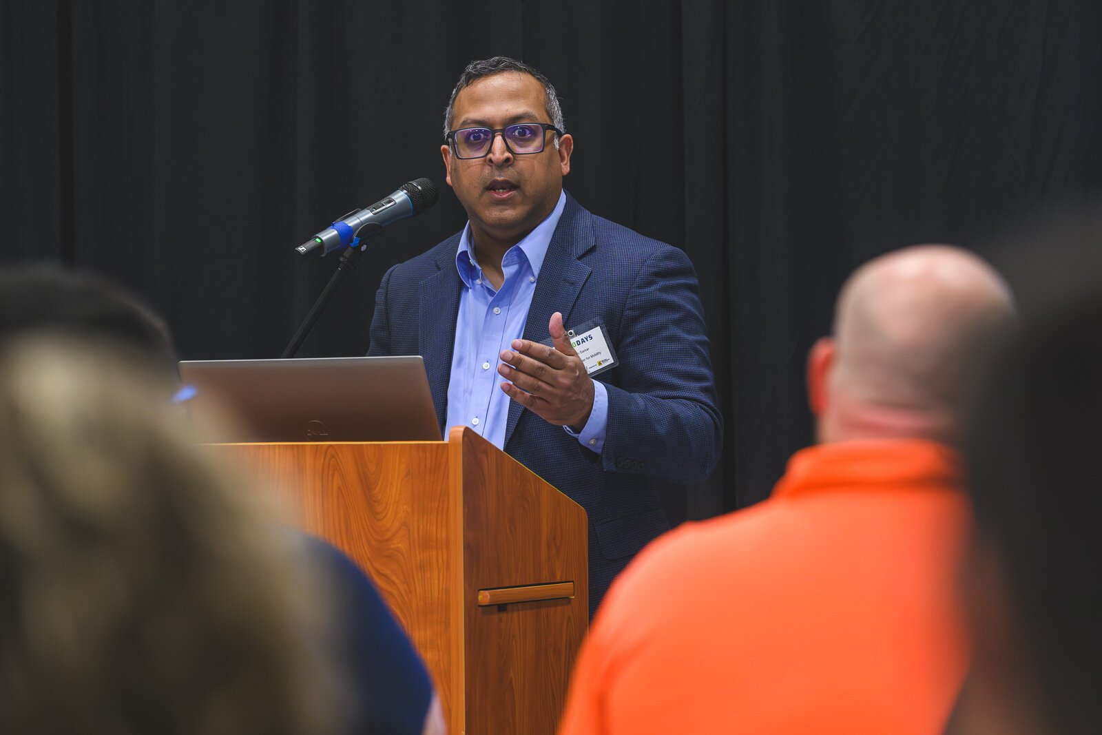 Reuben Sarkar speaks at Safe Demo Day.