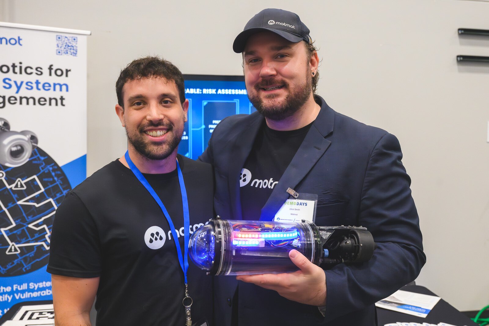 Motmot CEO Elliot Smith and Finance and Operations Director Ezequiel Darre at Safe Demo Day.