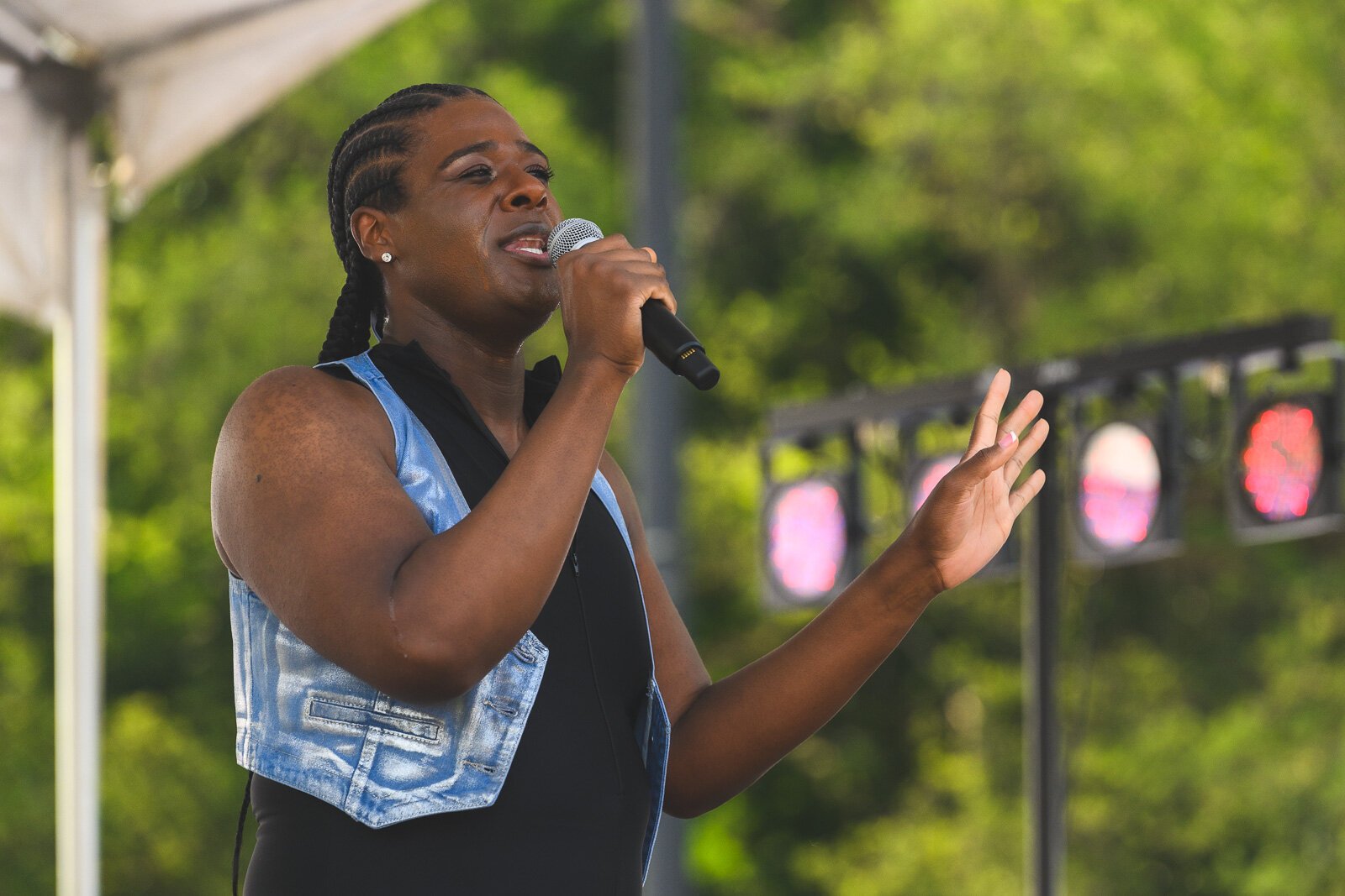 Tonio Adonis performs on the Ypsi Pride Street Stage.