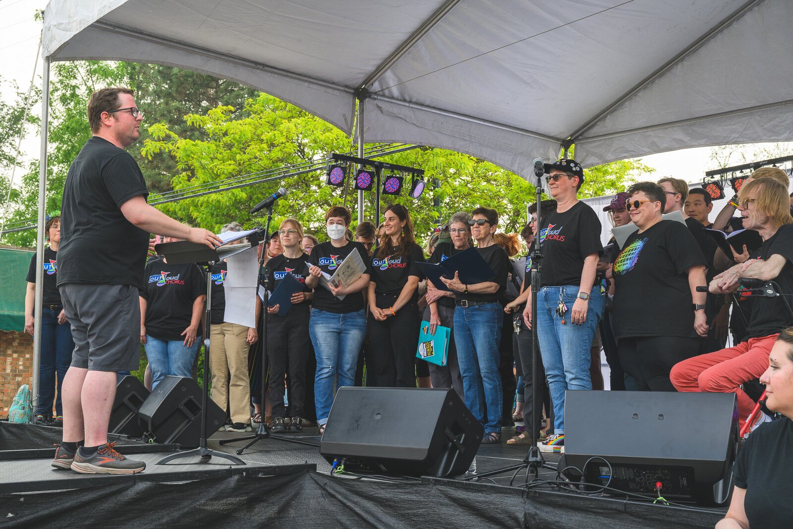 Out Loud Chorus performs on the Ypsi Pride Street Stage.