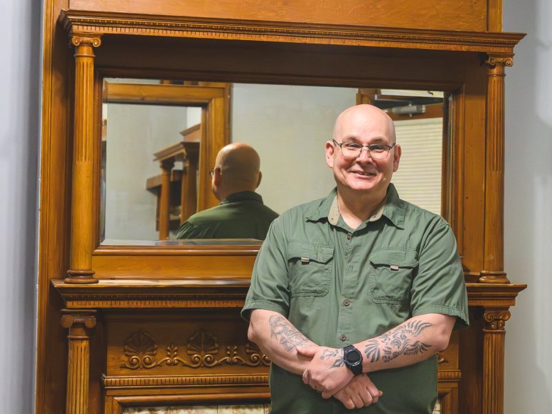 Adam Grant at A Brighter Way's future transitional house for formerly incarcerated people.