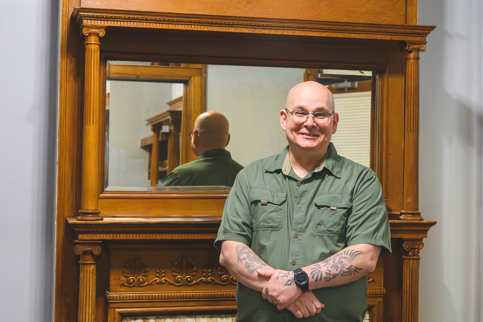 Adam Grant at A Brighter Way's future transitional house for formerly incarcerated people.