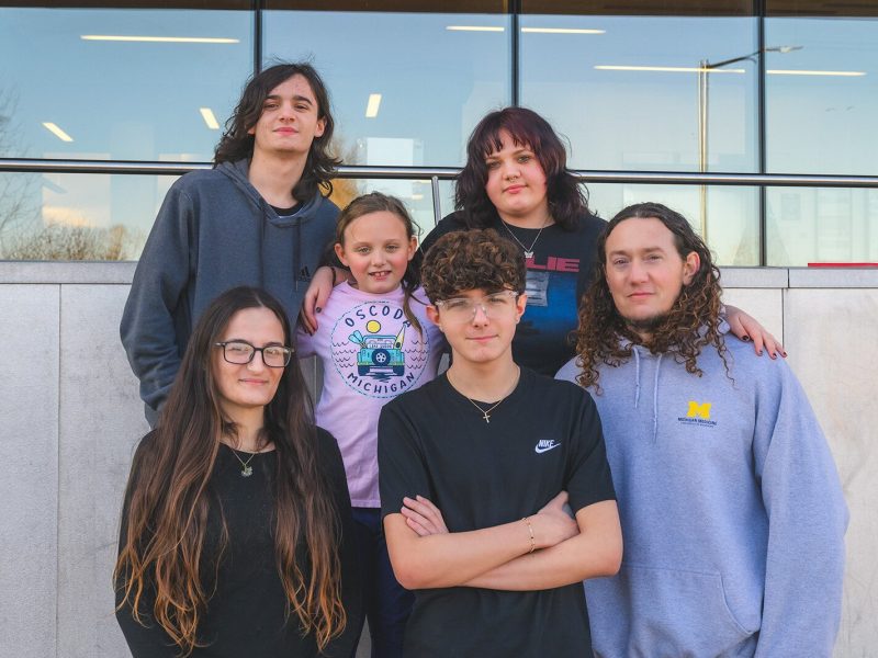Back row: Joel Christopher, Juliette Christopher, and Ray Christopher. Front row: Kayla Bopp, Alex Christopher, and Joel Christopher.