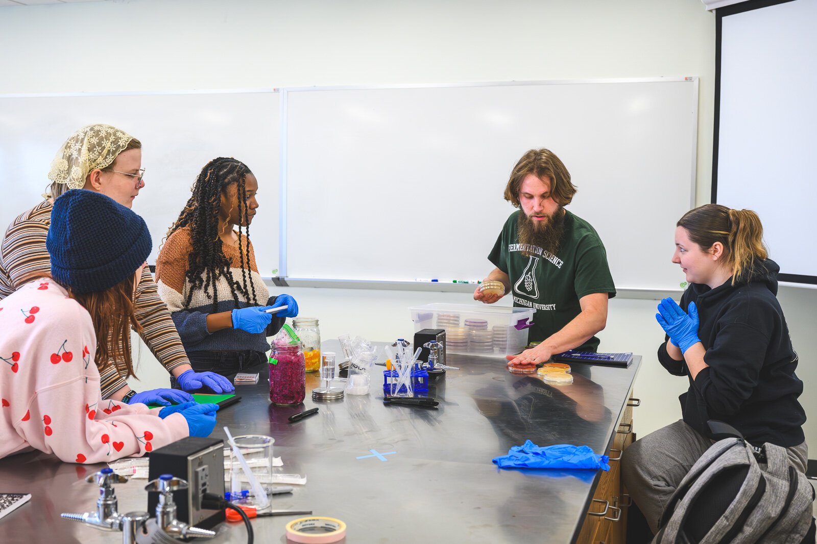 Taylor Heckaman's Introduction to Fermentation Science Laboratory class at Eastern Michigan University.