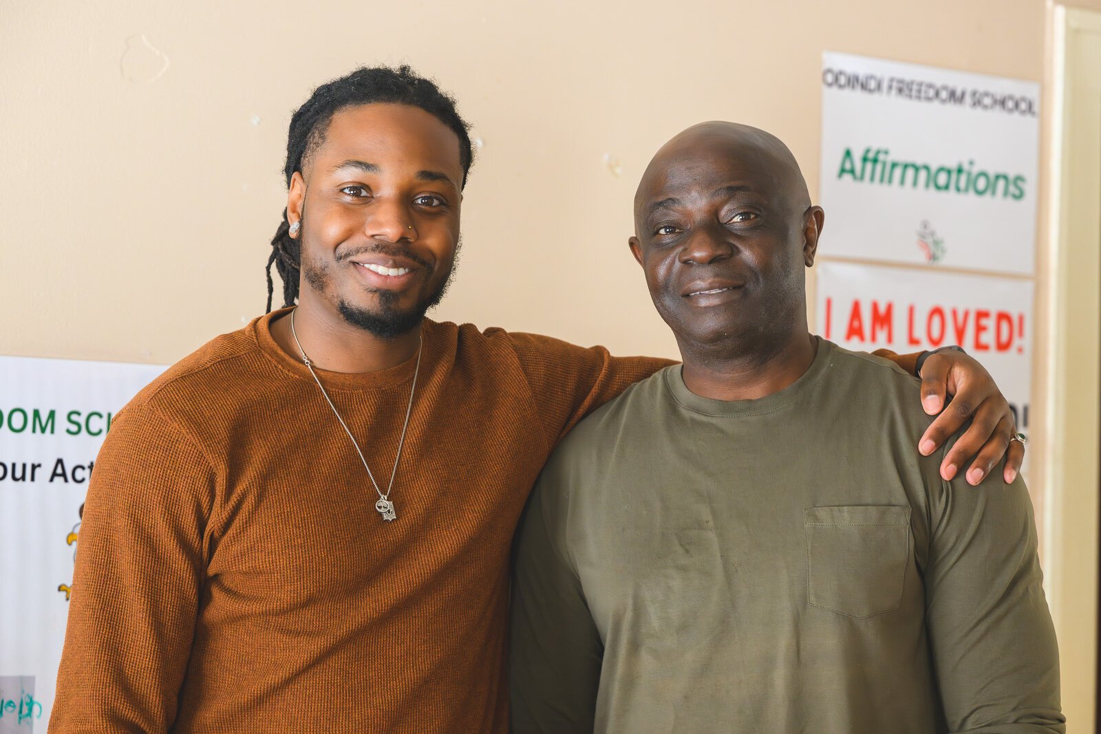 Odindi Youth Action Village co-founders Akin and Bambo Oluwadare.