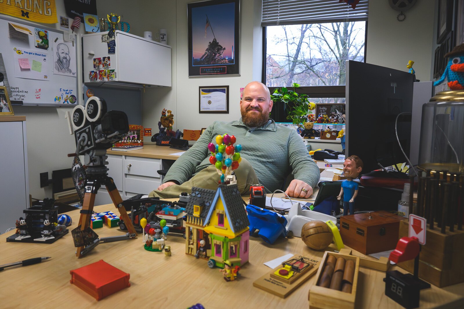U-M School of Social Work Assistant Director of Operations Jerome Rork in his office.