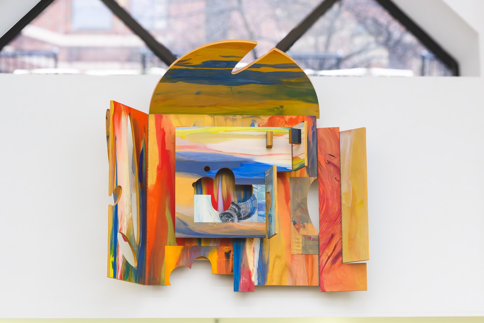 Sam Gilliam's "The Real Blue" at U-M's School of Social Work.