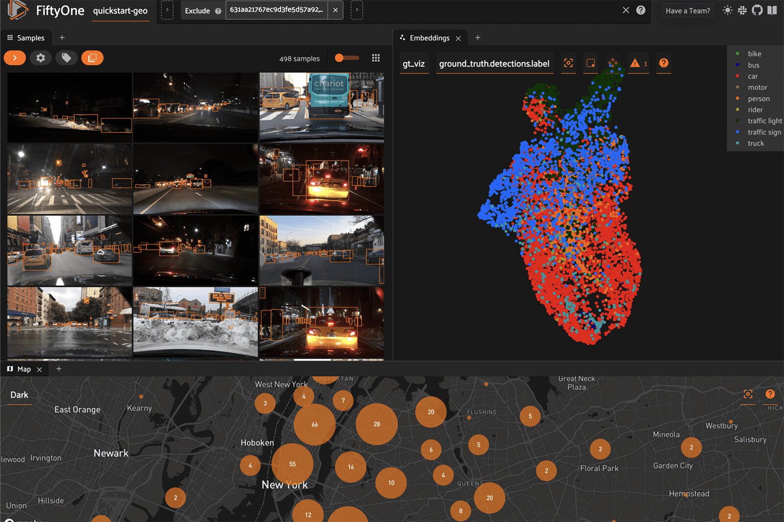 A screengrab of Voxel51's FiftyOne.