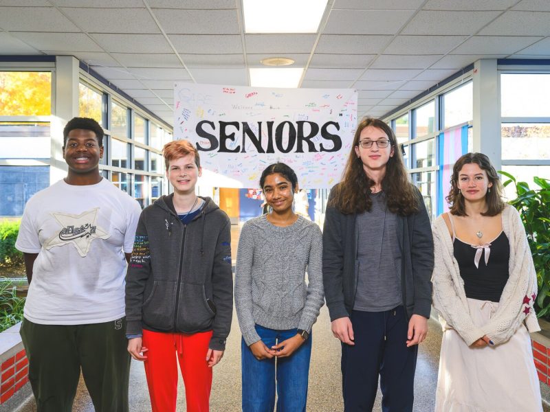 WIHI student advisers for Corner Obinna Okammor, Nome Berman, Hasini Anand, Nadav Dueber, and Charlotte Stone.