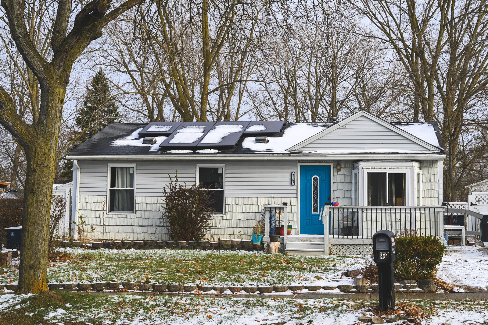 Solar panels on a home in Bryant neighborhood.