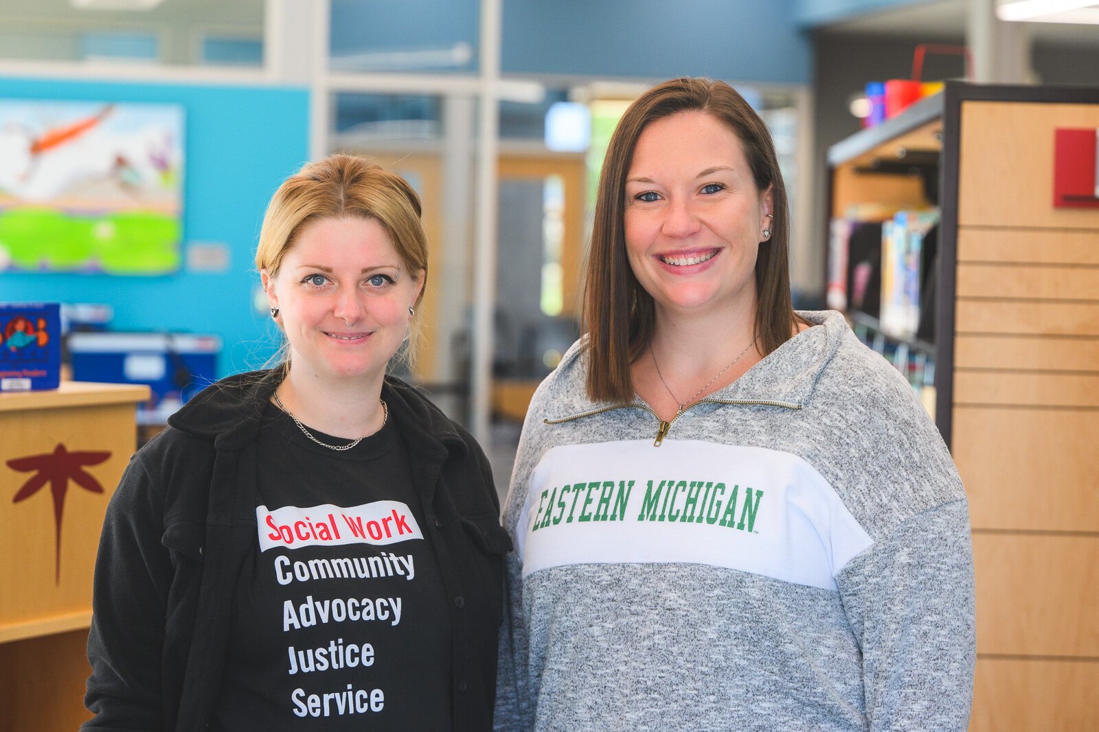 Dr. Margaret Paauw and Chelsea Muto at the YDL Superior Branch.