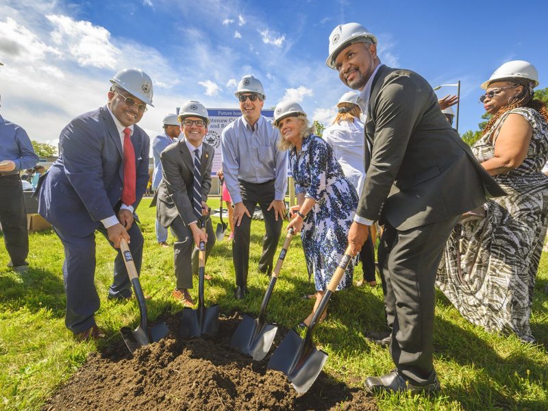 Groundbreaking at the future Eastern Washtenaw Community and Recreation Center.