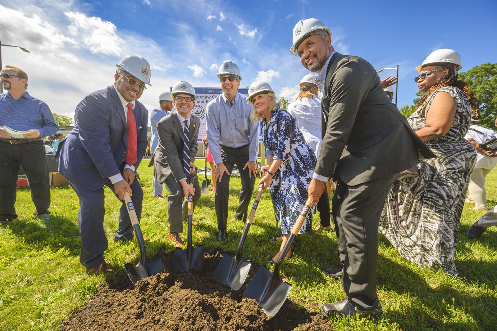 Groundbreaking at the future Eastern Washtenaw Community and Recreation Center.