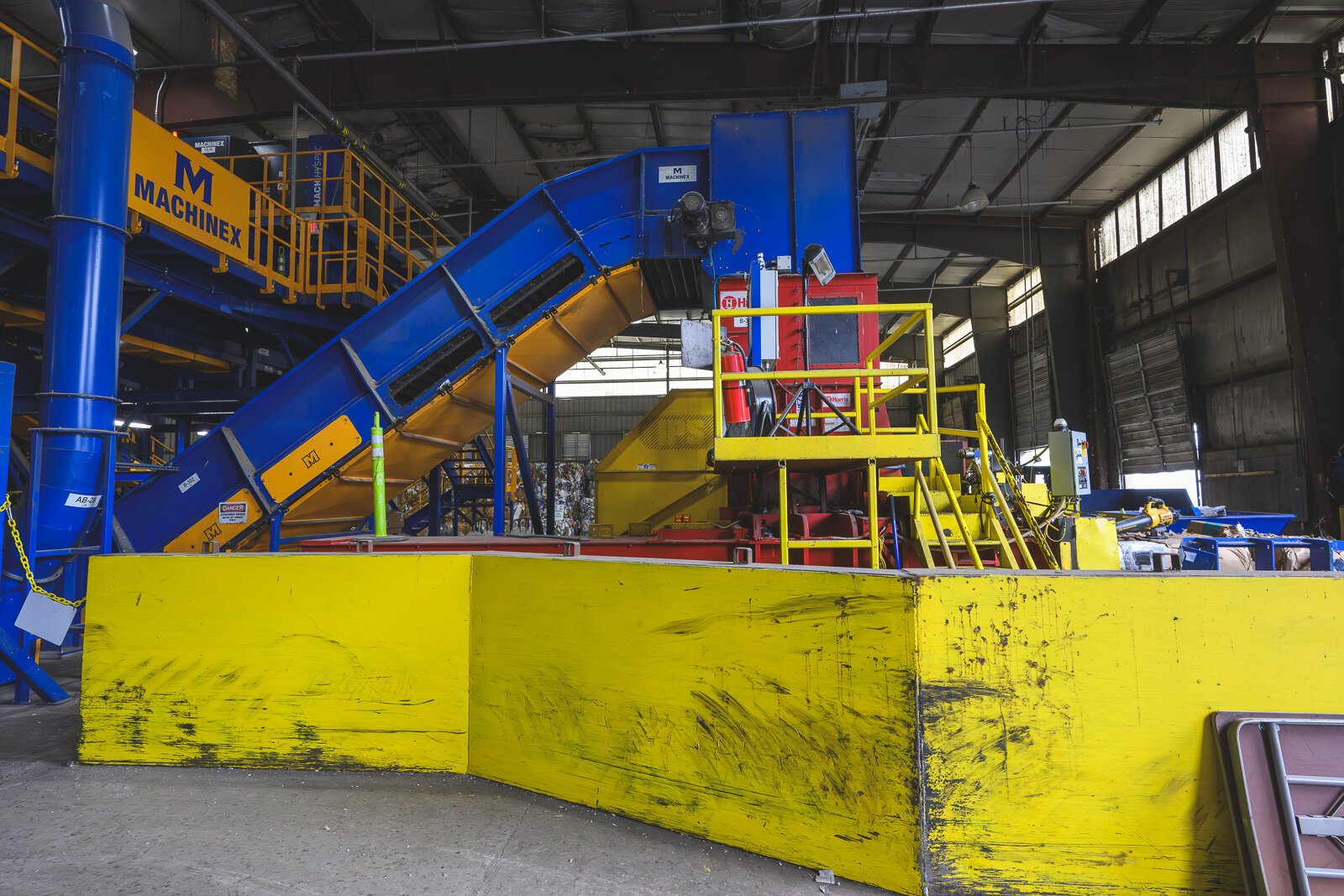 Sorting machinery at Ann Arbor's Material Recycling Facility.