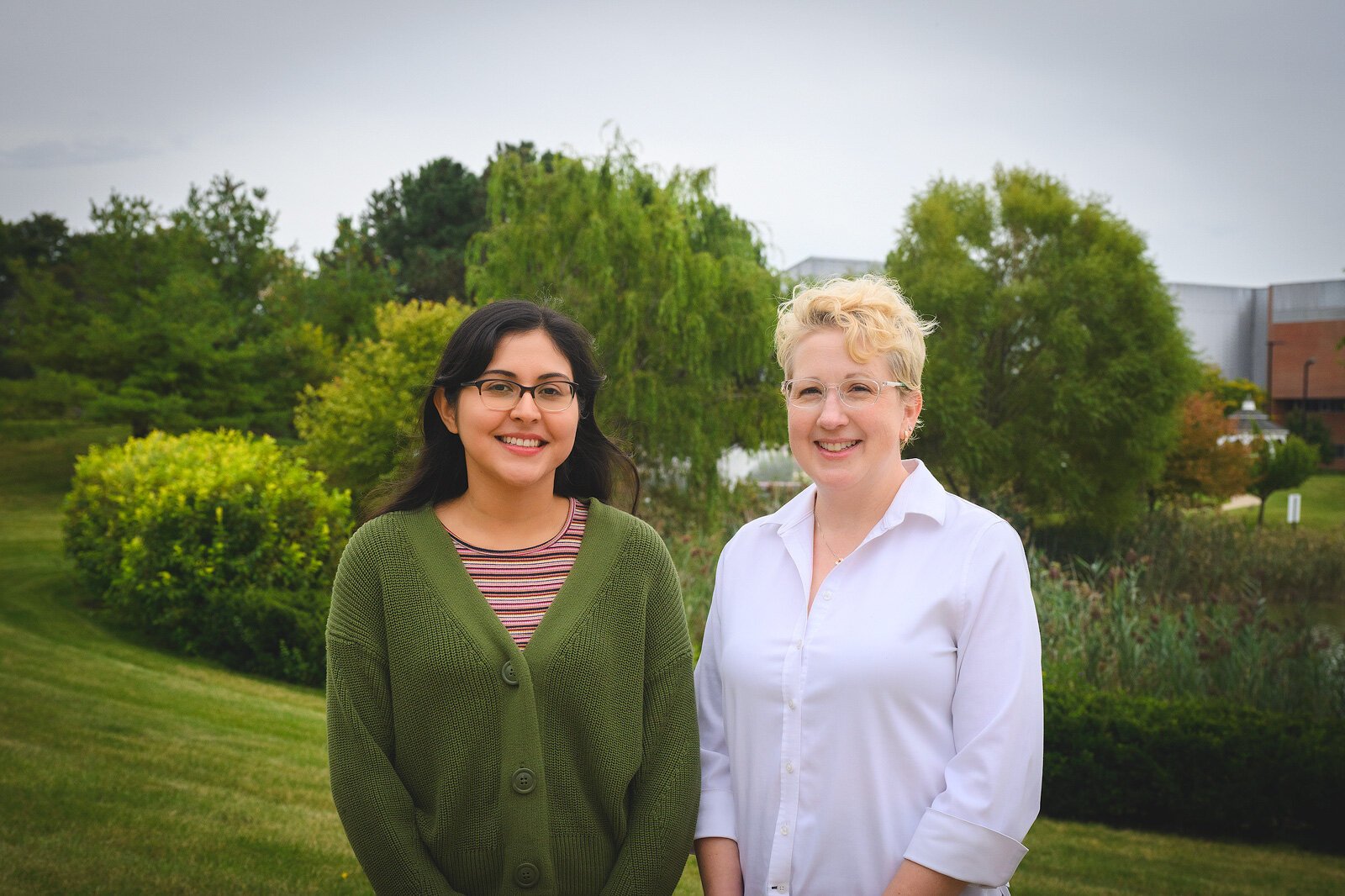 "Engaging With Democracy Through Writing" project contributors Angelica Esquivel and Melissa Brooks-Yip.