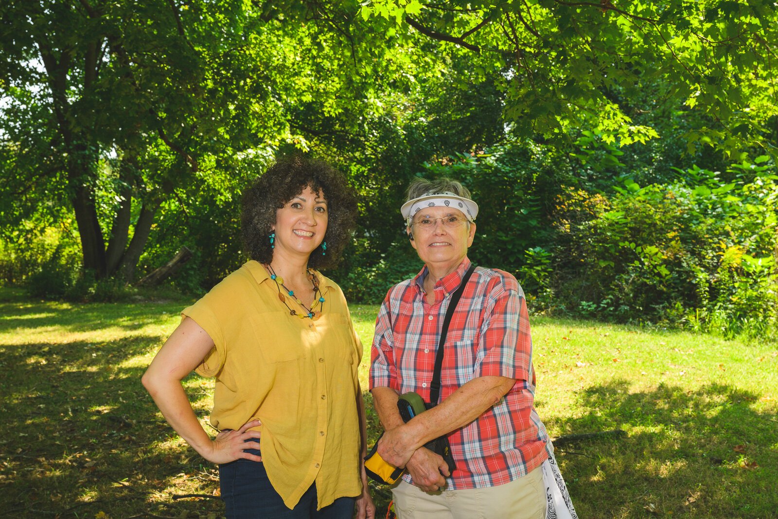 Rachel Blistein and Mackenzi Rettie at the former Luna Lake location in Ypsilanti's Prospect Park.