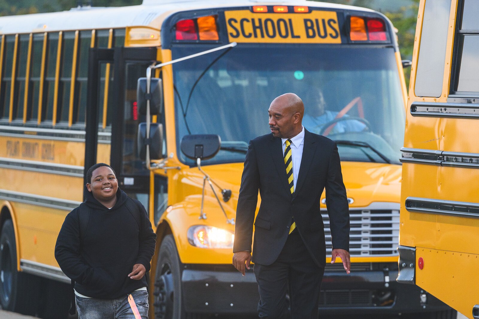 The first day of school at the new YCMS location.
